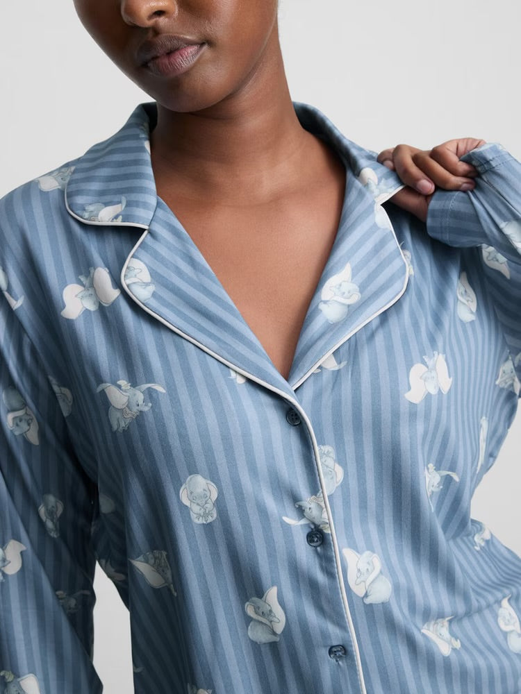 Pijama dumbo Disney azul rayas súper suave