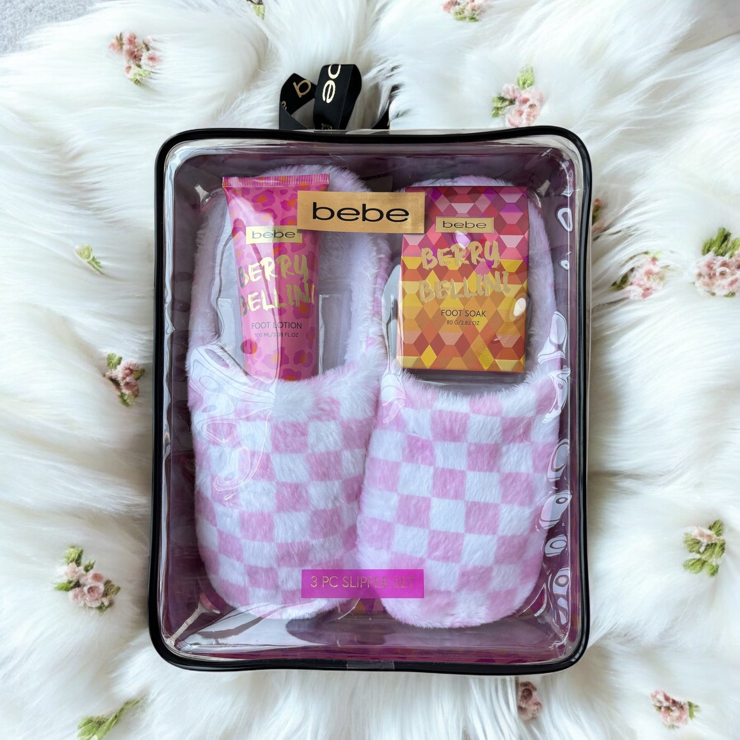 Set Bebe para pies con pantuflas loción y jabón