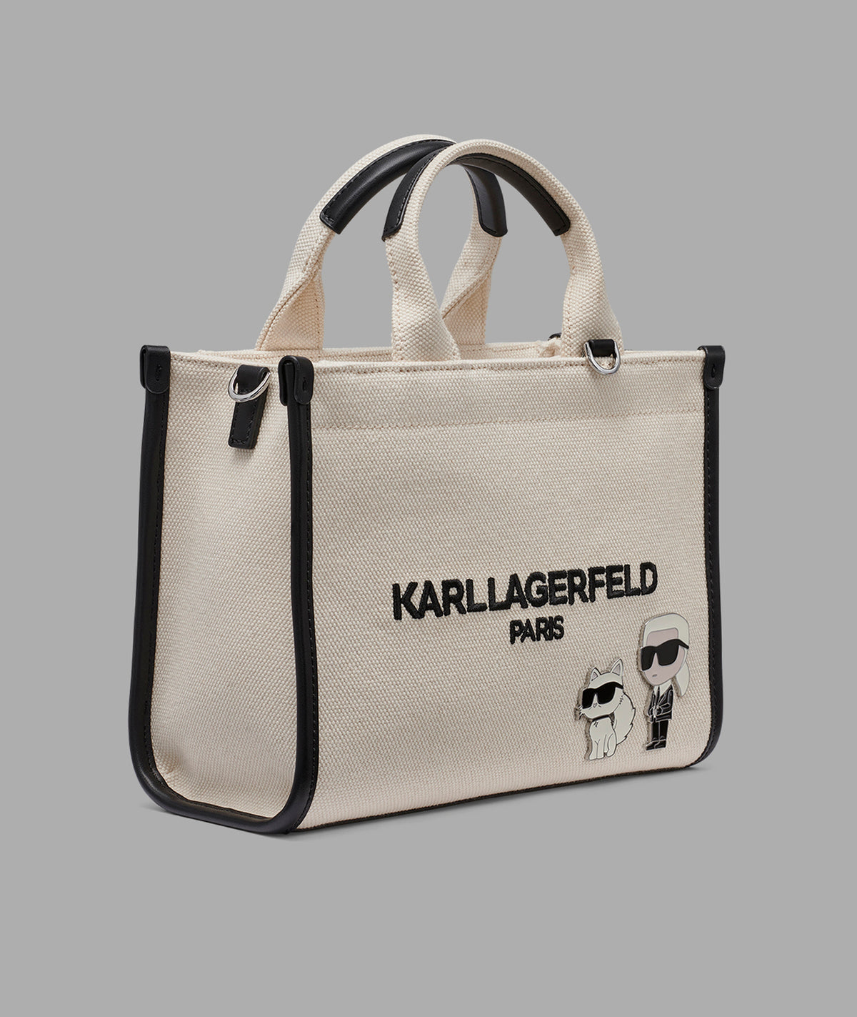 Tote Karl Lagerfeld crema con negro
