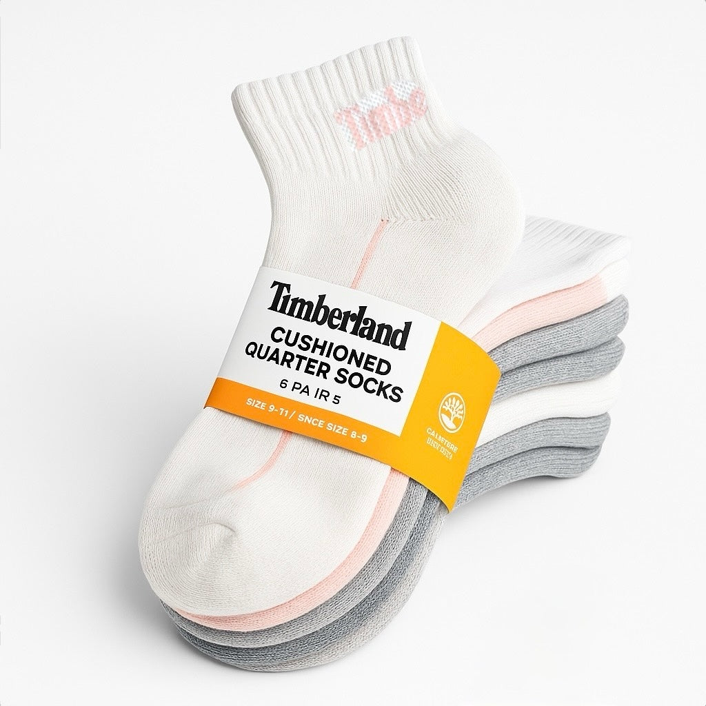 Calcetas Timberland rosa, palo de rosa y gris