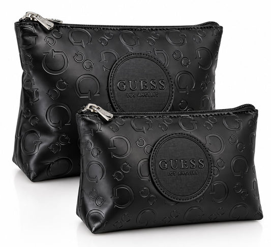 Cosmetiqueras Guess negras 2pz