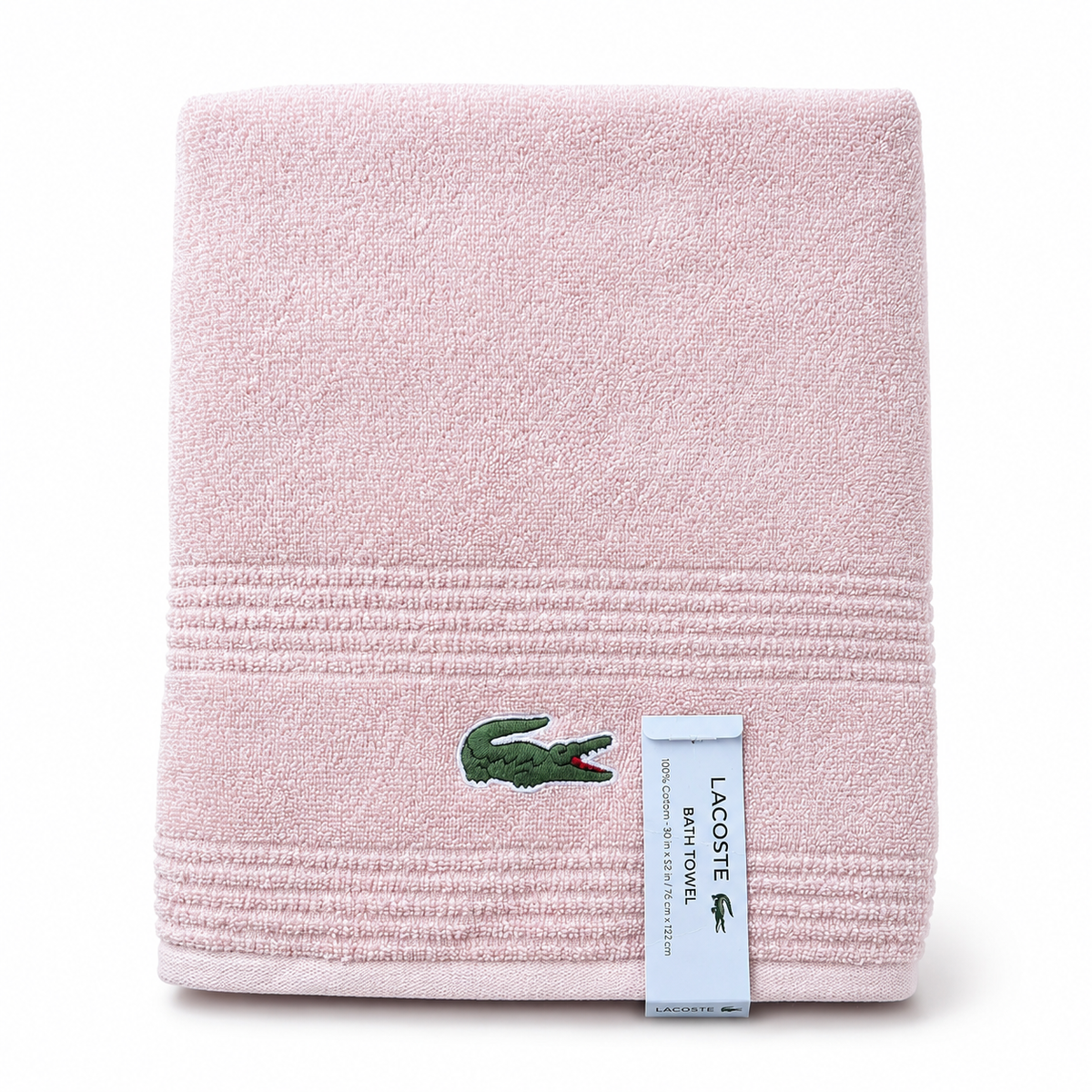 Toalla Lacoste rosa claro