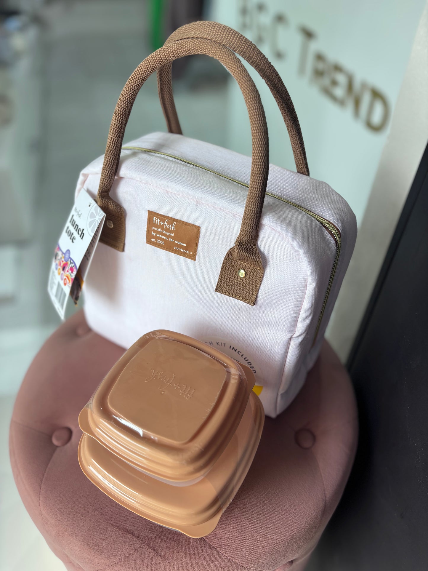 Lonchera Fit+Fresh beige con contenedores