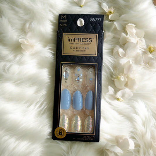 Uñas postizas imPRESS azul