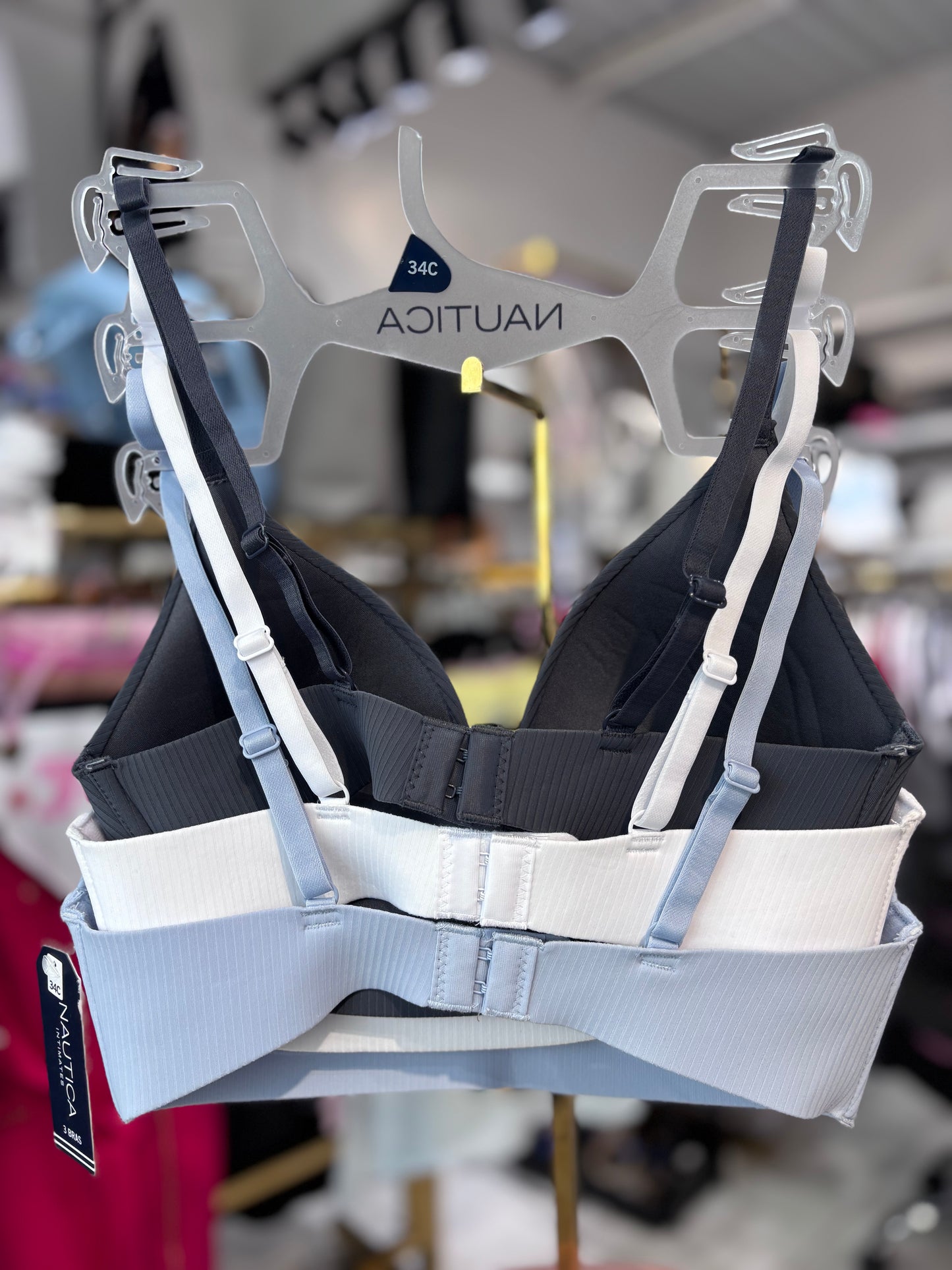 Brasier Náutica azul, blanco y gris 3 pz