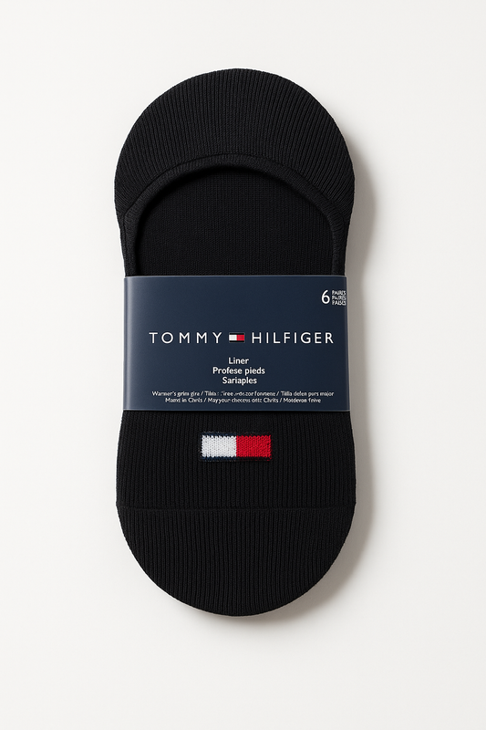 Protectores Tommy H negros con bandera 6 pares