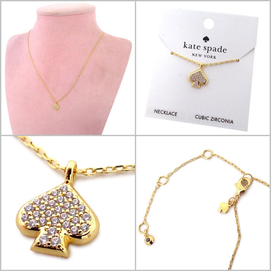 Collar Kate S dorada con brillos