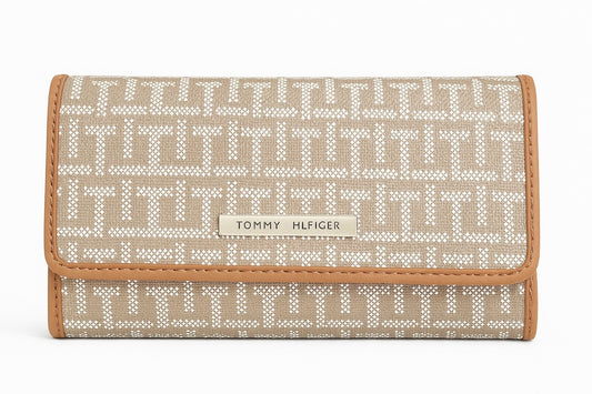 Cartera Tommy H verde/cafe