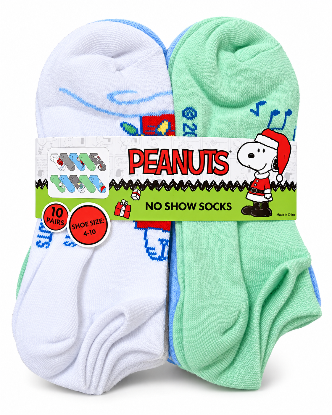 Calcetas Navidad peanuts 10 pares