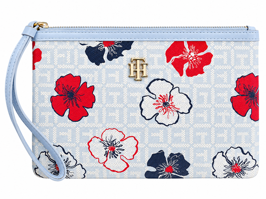 Muñequera Tommy H azul claro flores