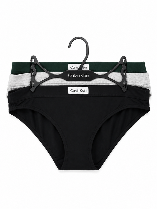 Panties Calvin k negro verde y gris