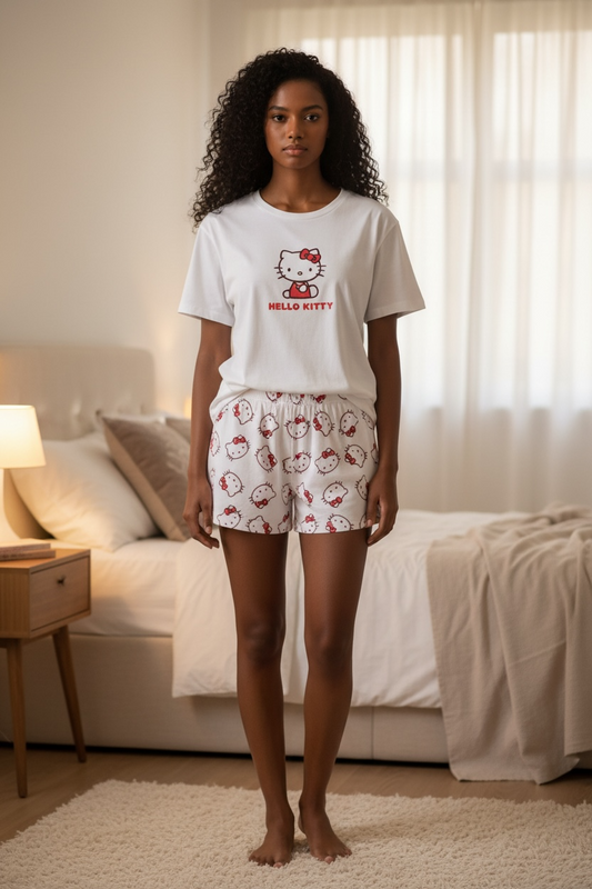 Pijama Primark Hello Kitty blanca
