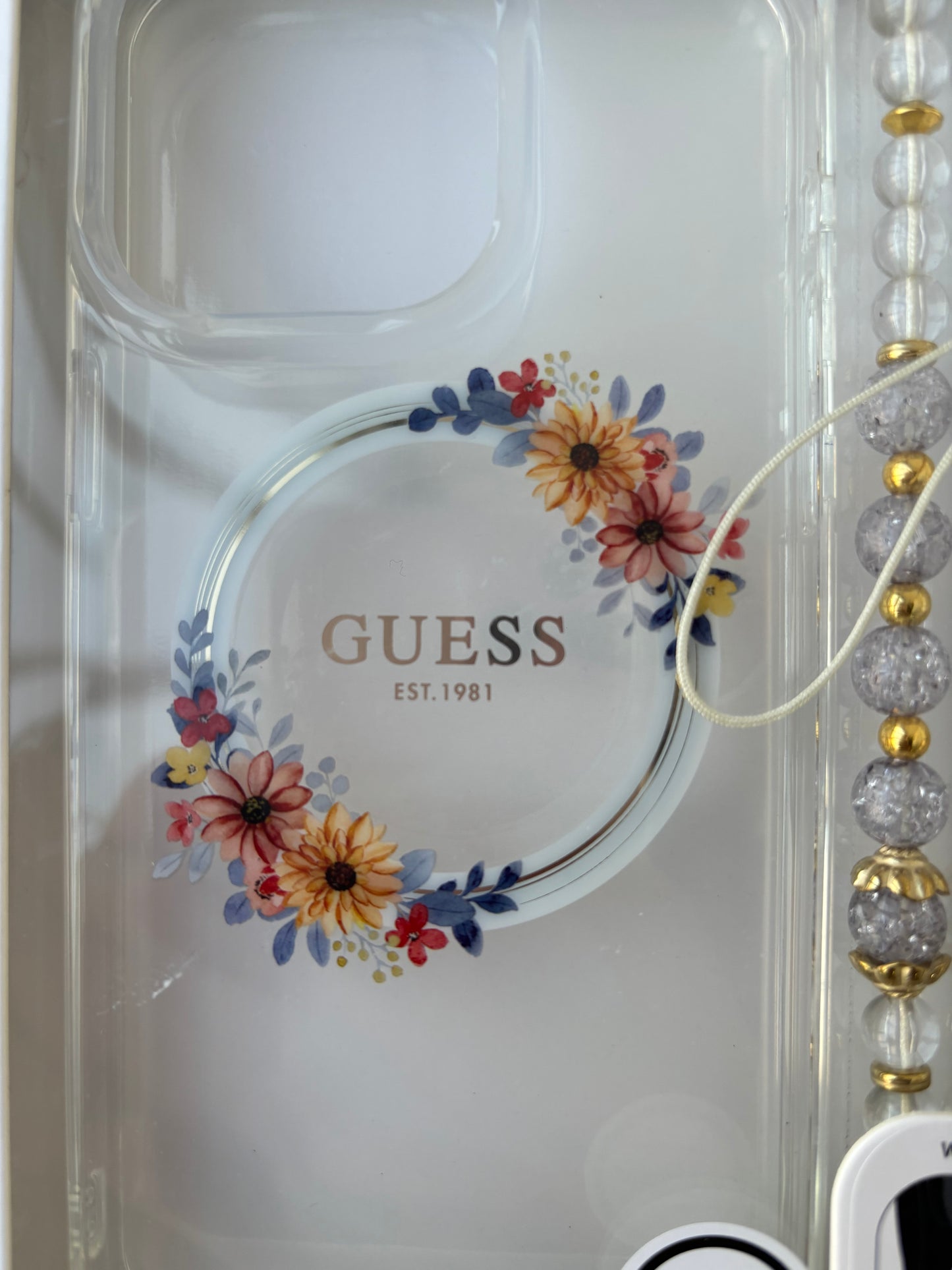 Carcasa Guess Transparente con accesorios