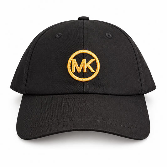 Gorra Michael k negra y dorado logo