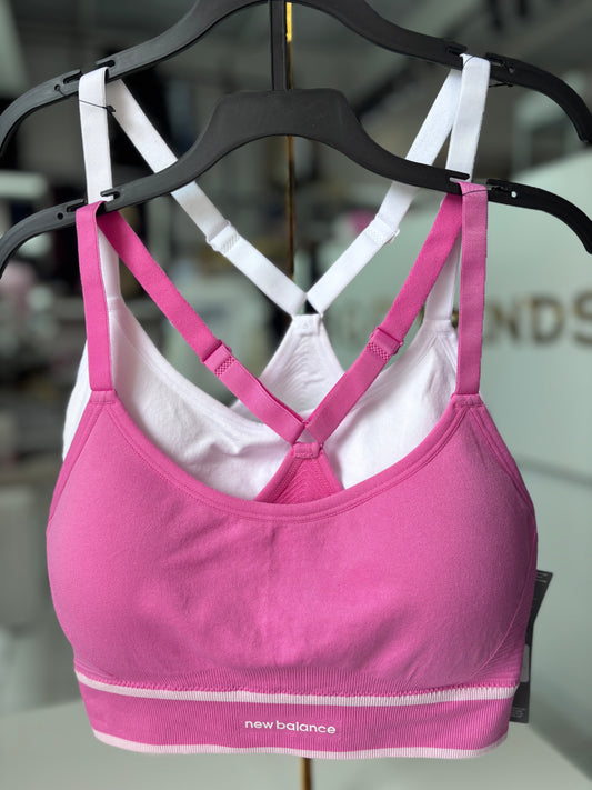 Top New Balance 2pz rosa y blanco