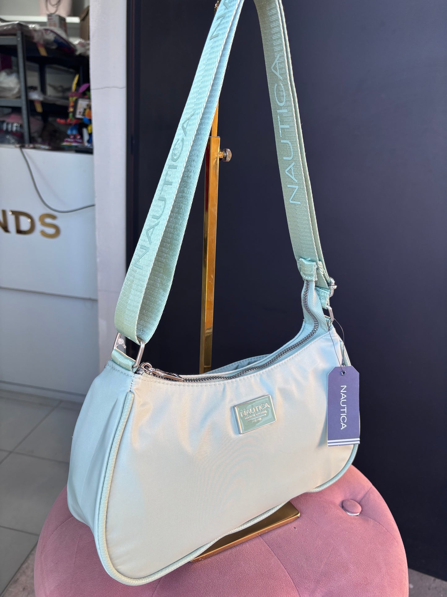 Crossbody Náutica verde agua