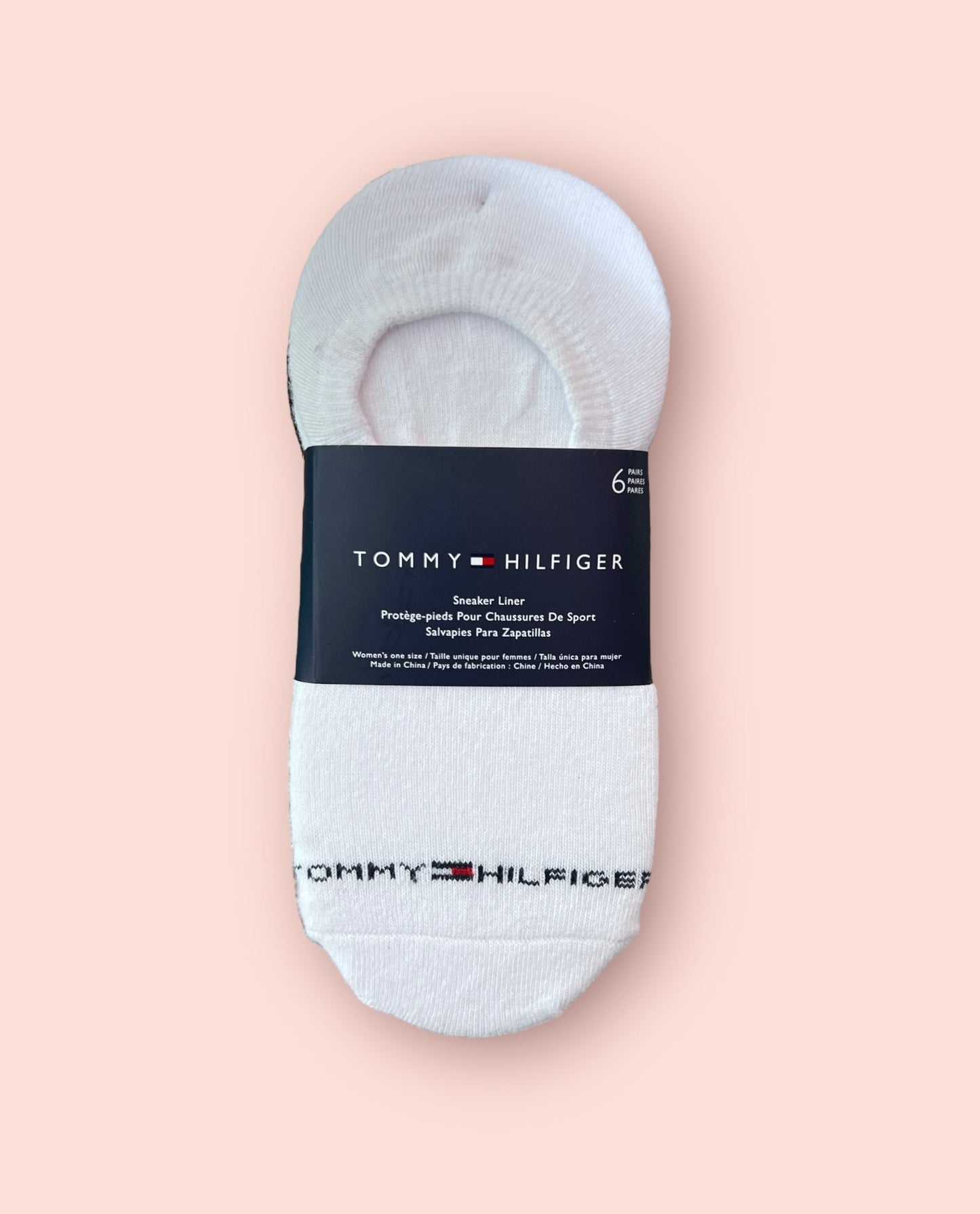Protectores Tommy H blanco, gris y negro con letras 6 pares