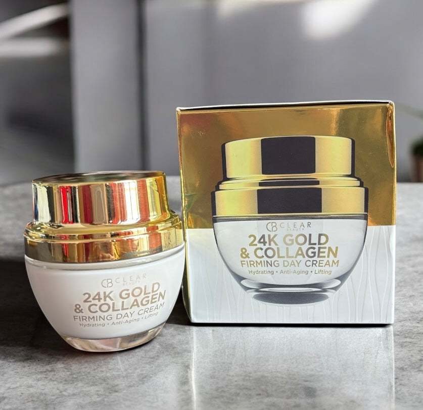 Crema facial de día CB Clear 24 K Hidrata, reafirma y reduce arrugas finas