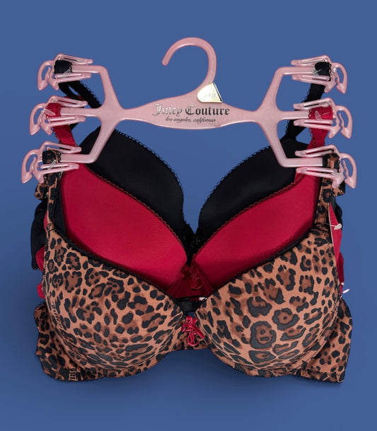 Brasier Juicy C cafe, rojo y negro 3pz