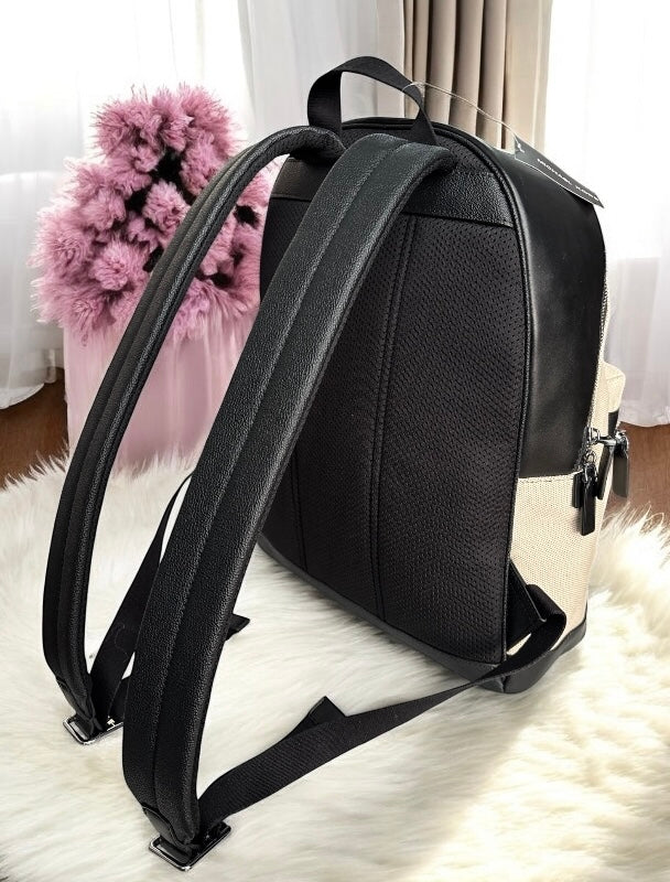 Backpack Michael k yute/negro, strap ajustable y letras en negro