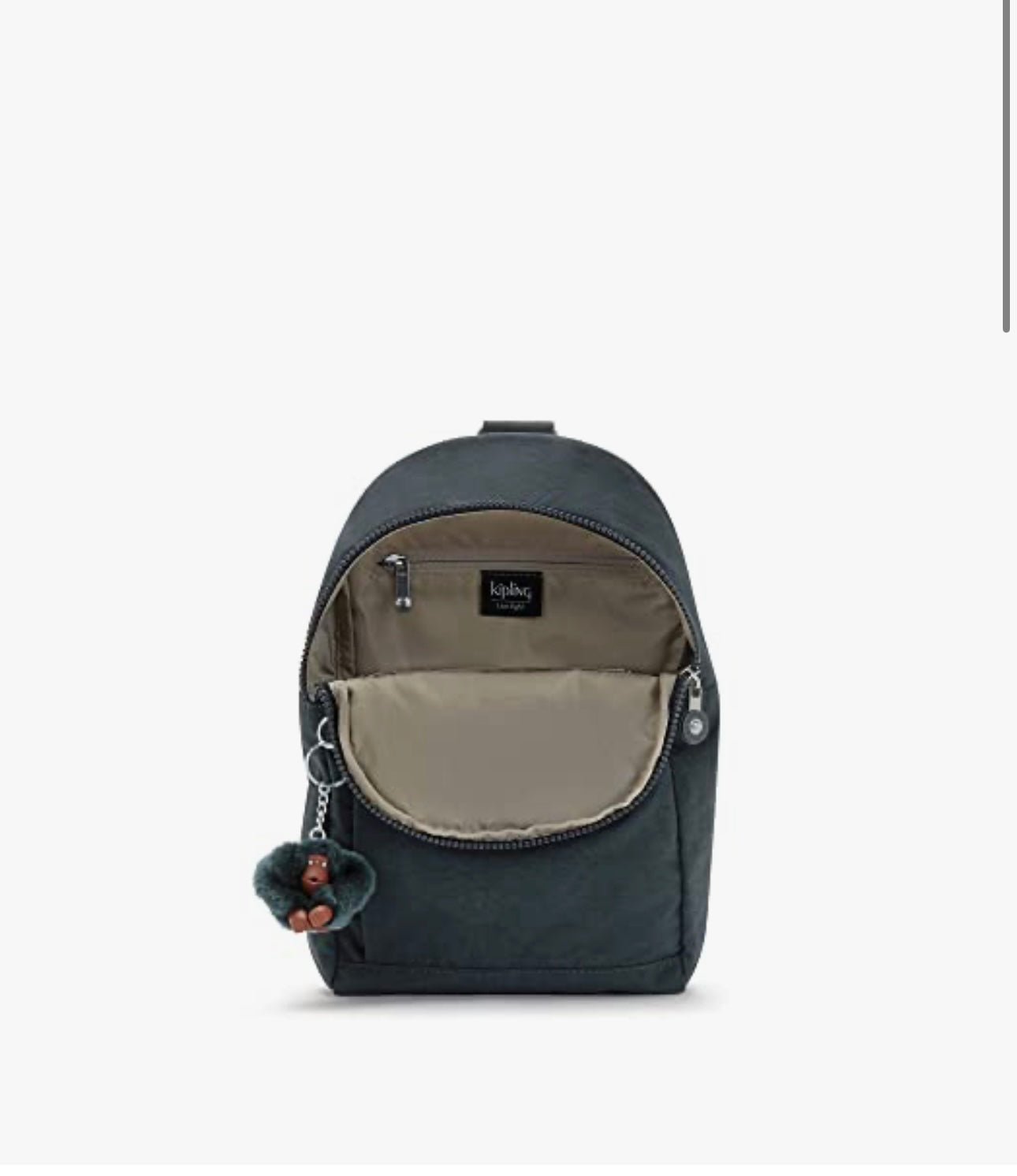 Backpack/Pechera Kipling Sling Black tonal negra con changuito