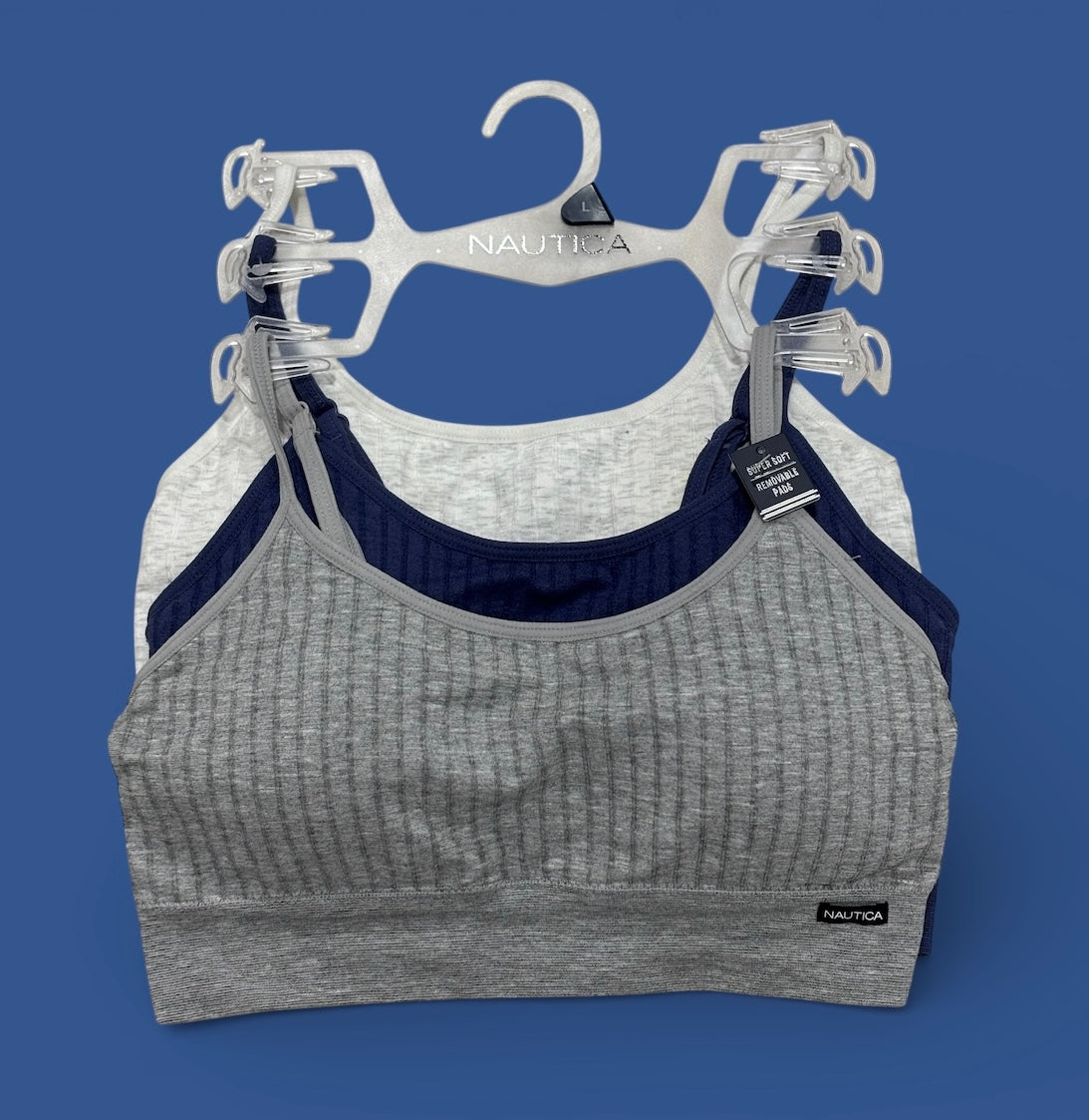 Top náutica gris, azul y crema 3pz