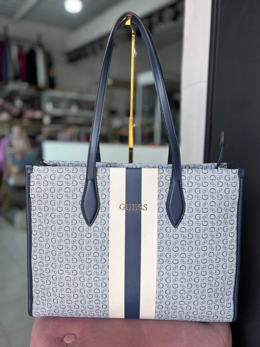 Tote Guess azul con monogram