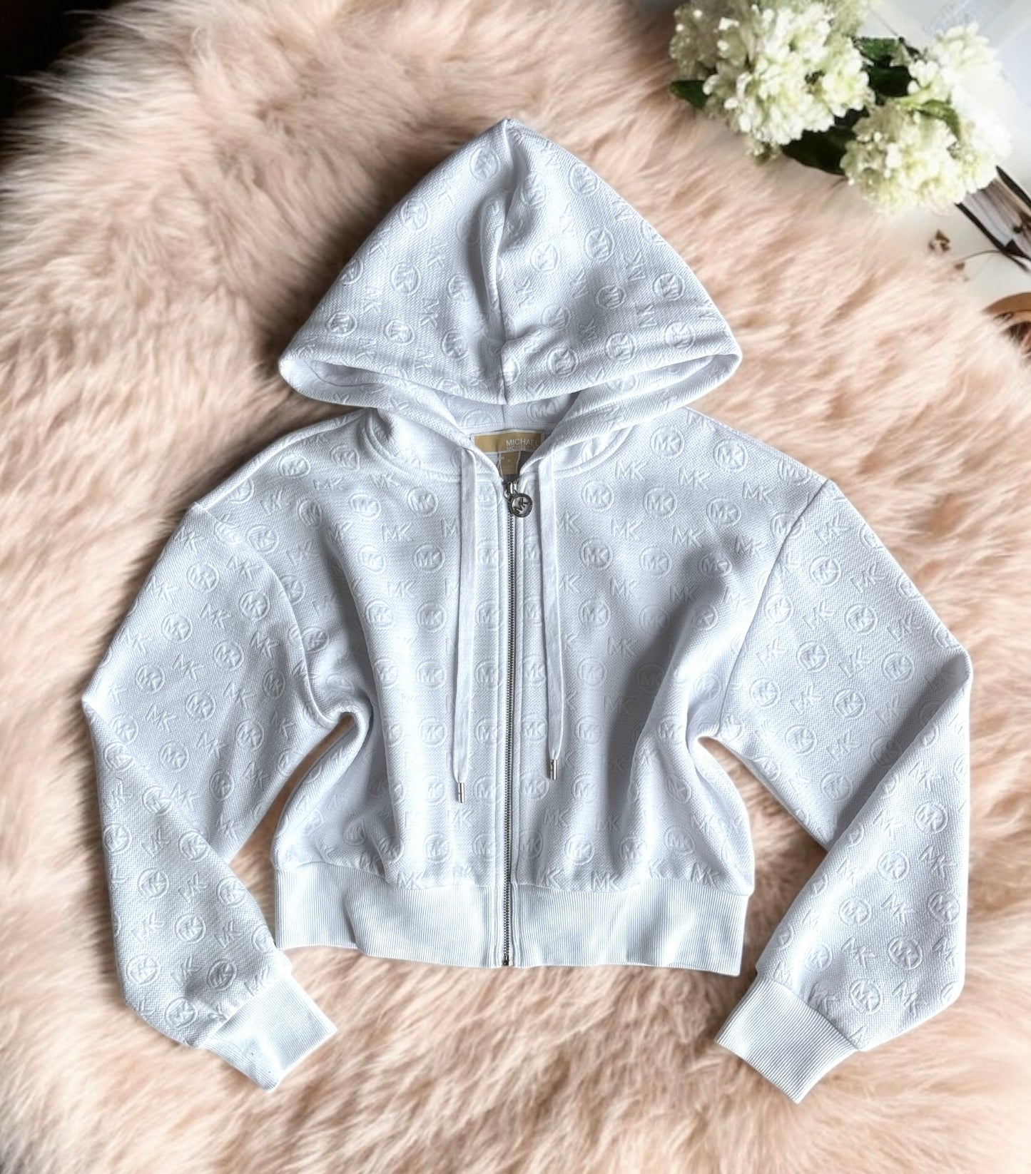 Sudadera Michael K blanca con monogram