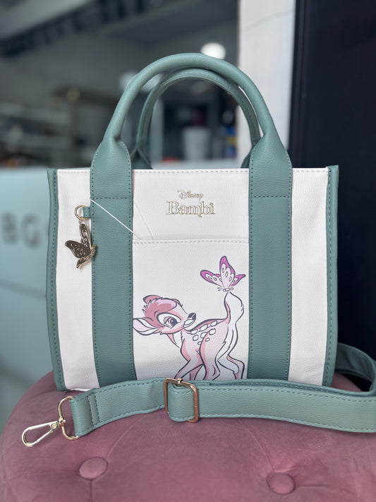 Tote Disney Bambi crema con verde