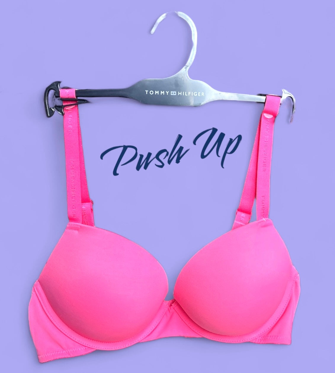 Brasier Tommy H rosa con tirantes grabados