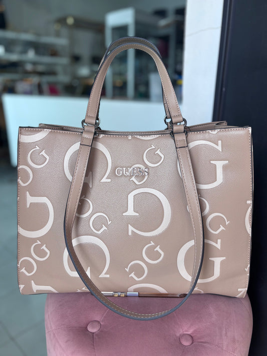 Tote Guess nude con monogram