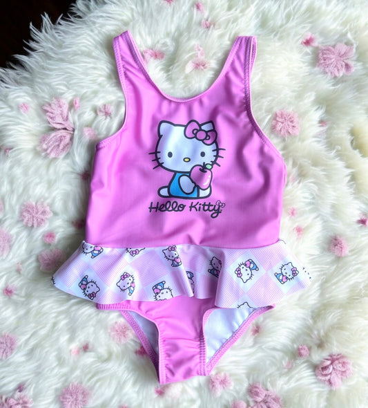Traje de baño hello Kitty rosa para bebé