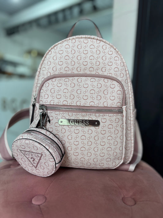 Backpack Guess rosa con monedero
