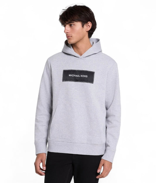 Sudadera Michael K gris estampado negro para caballero