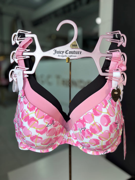 Brasier Juicy C 3pz en color rosa y negro