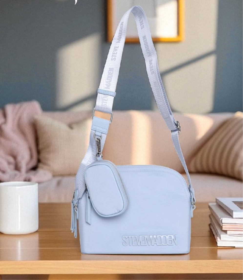 Crossbody Steve M azul claro con monedero