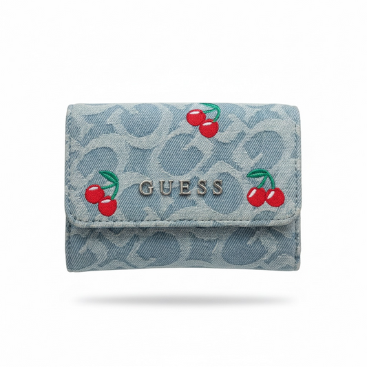 Cartera Guess de mezclilla con cerezas