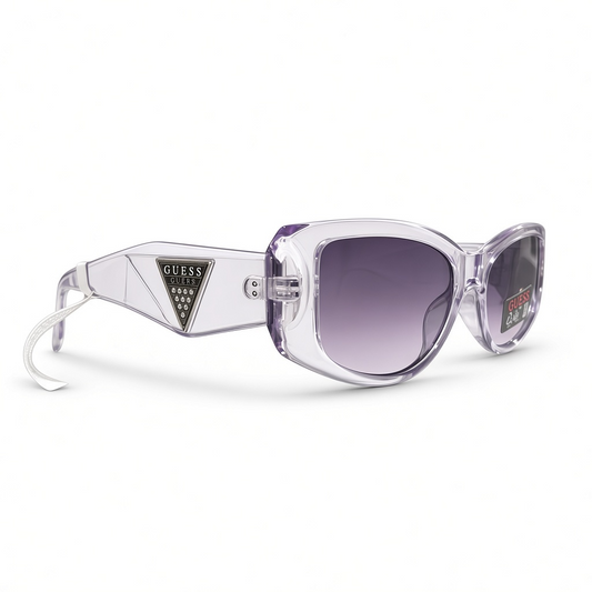Lentes Guess lila con placa plateada