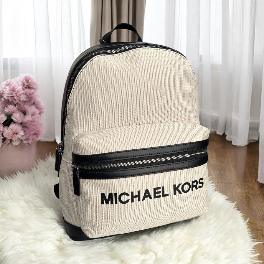 Backpack Michael k yute/negro, strap ajustable y letras en negro