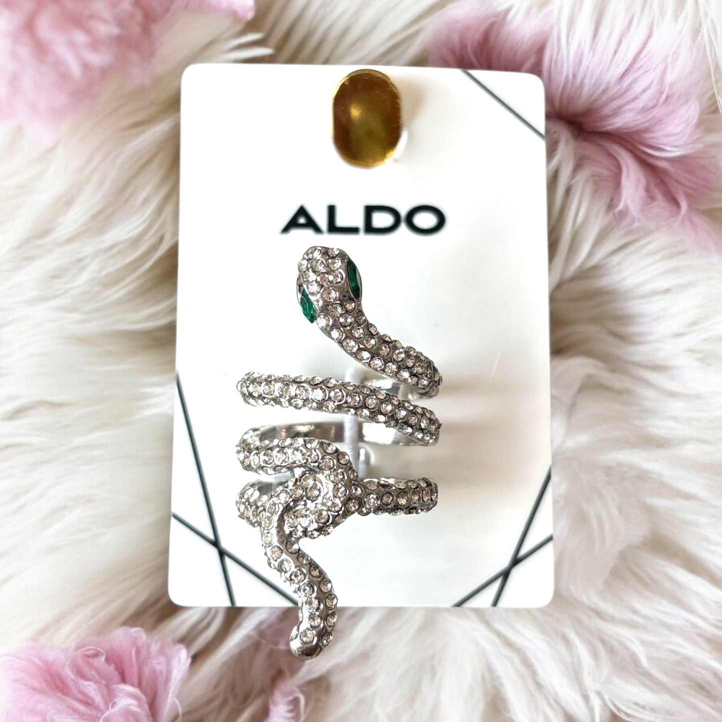 Anillo Aldo serpiente plateado