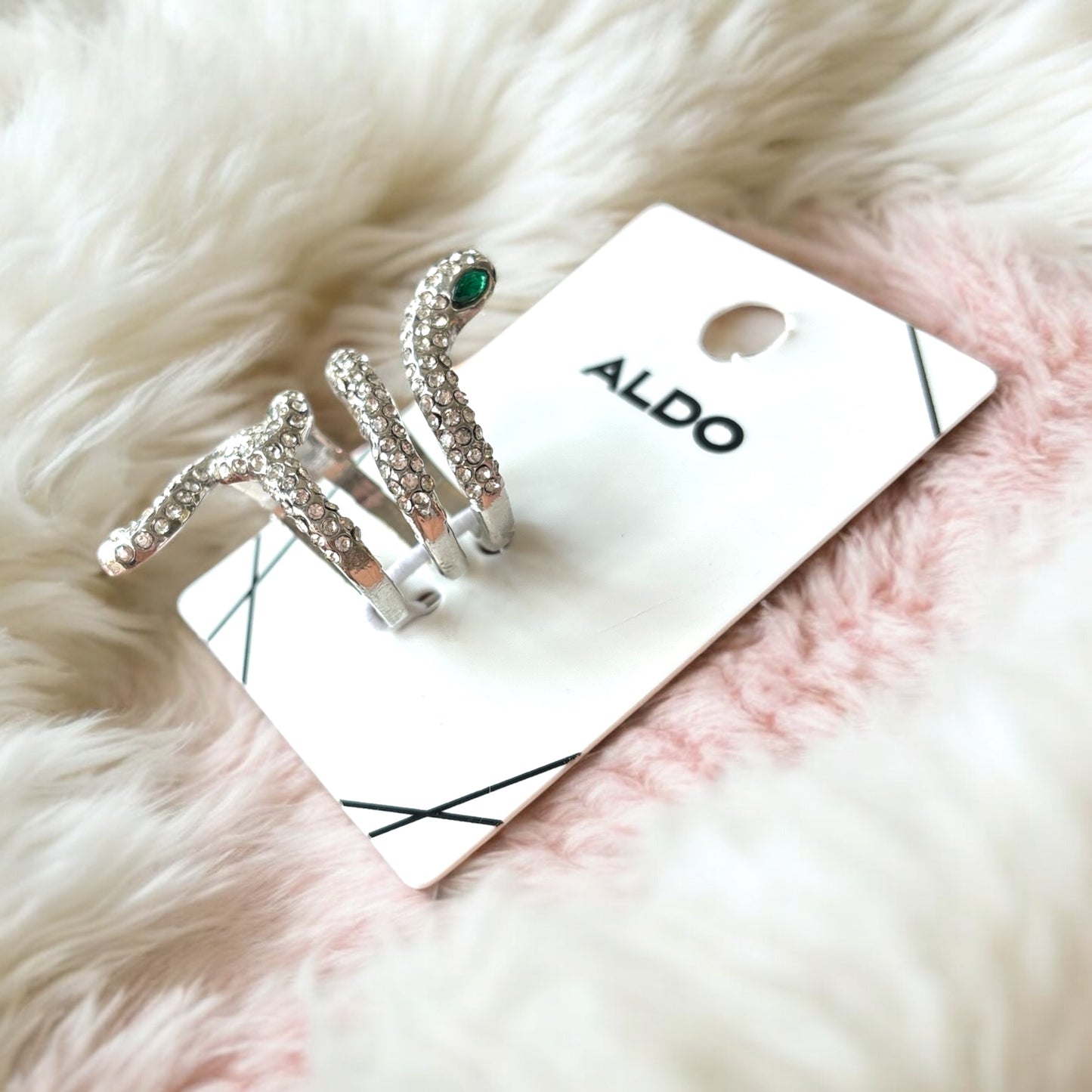 Anillo Aldo serpiente plateado