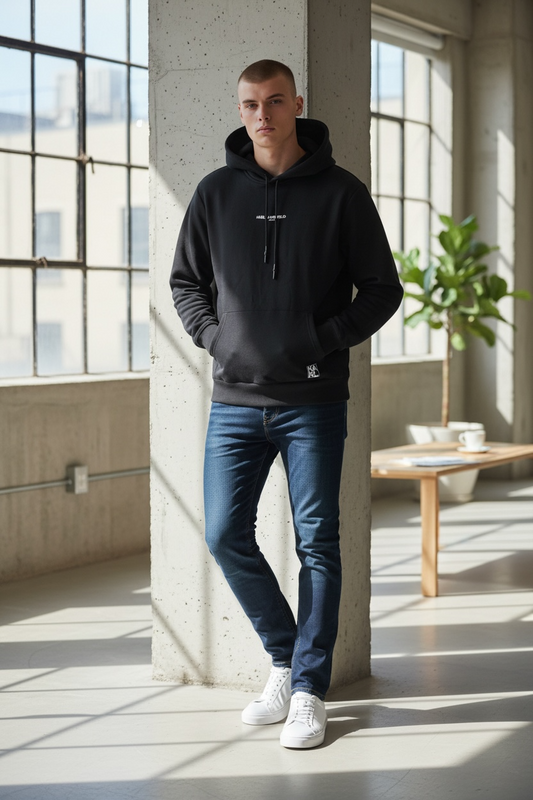 Sudadera Karl Lagerfeld negra para caballero