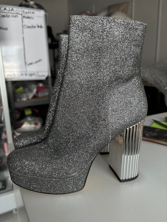 Botas Michael K plateadas con brillos
