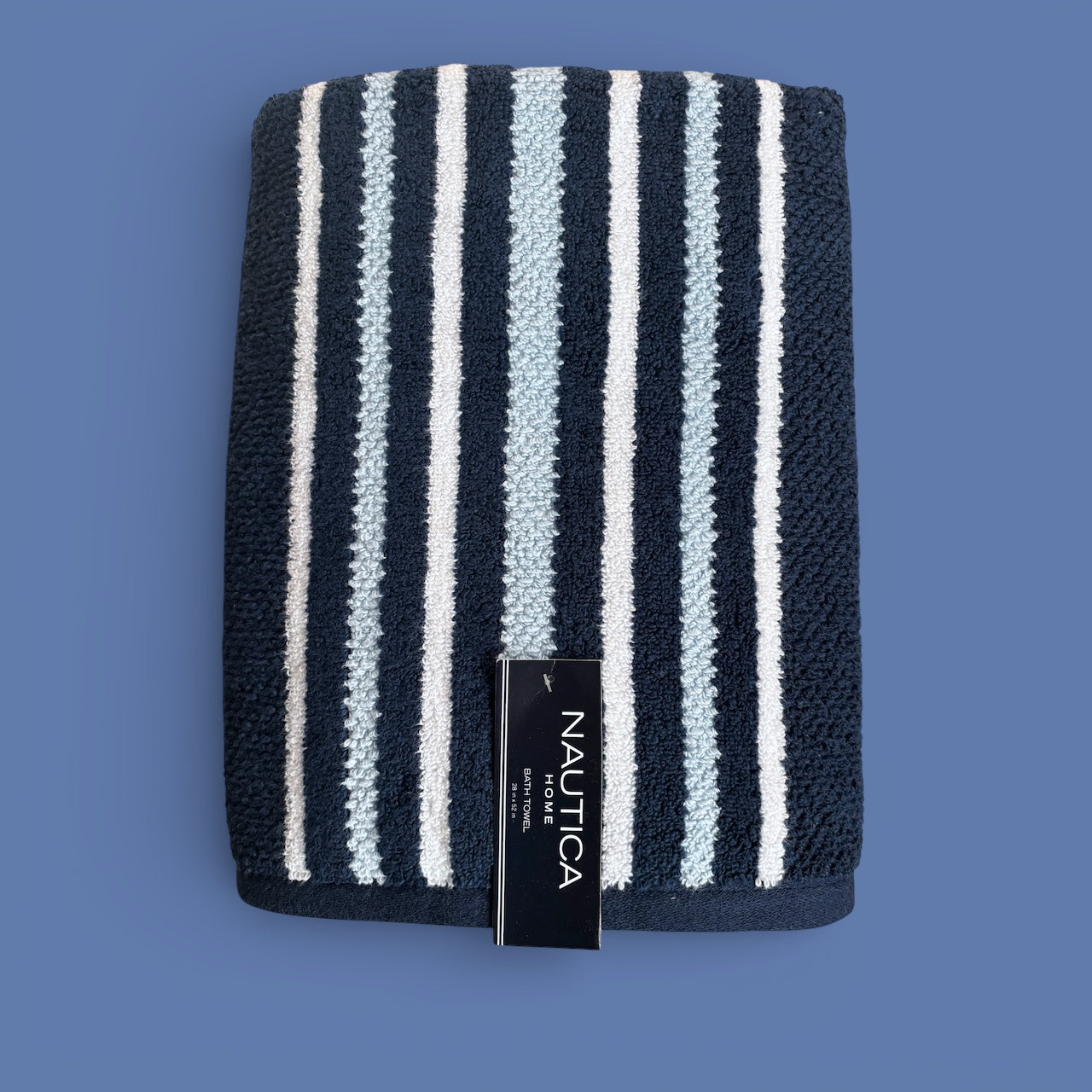 Toalla Náutica azul de rayas