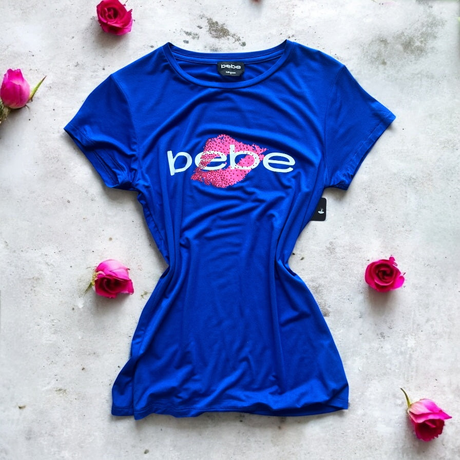 Playera bebé azul marino con brillos