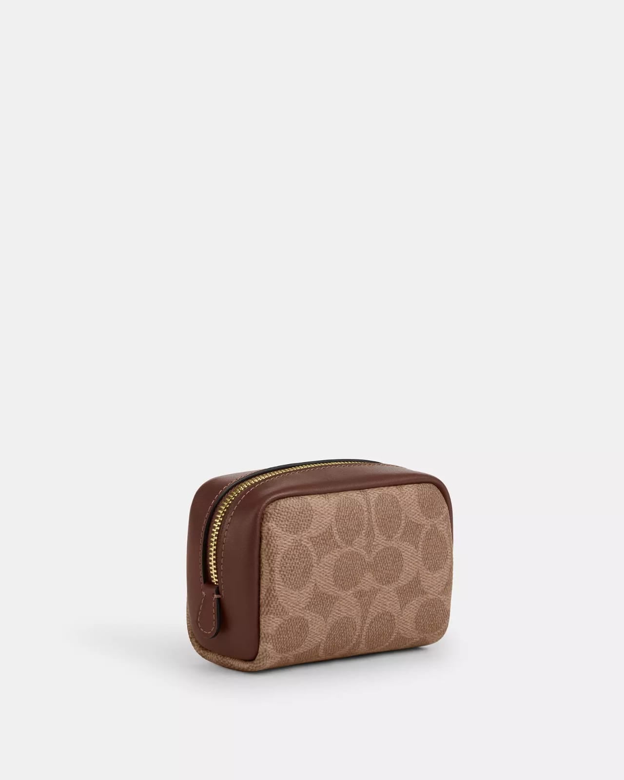 Muñequera/monedero Coach café con monogram Pouch Wristlet