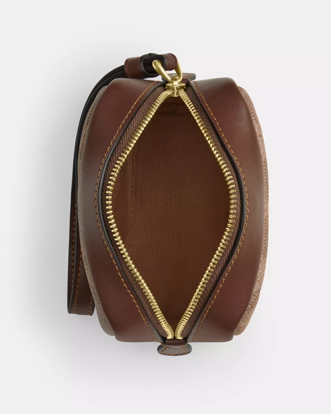 Muñequera/monedero Coach café con monogram Pouch Wristlet