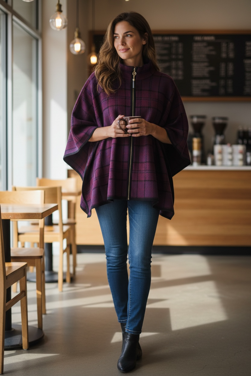 Poncho Anne Klein vino con cierre  y dije dorado