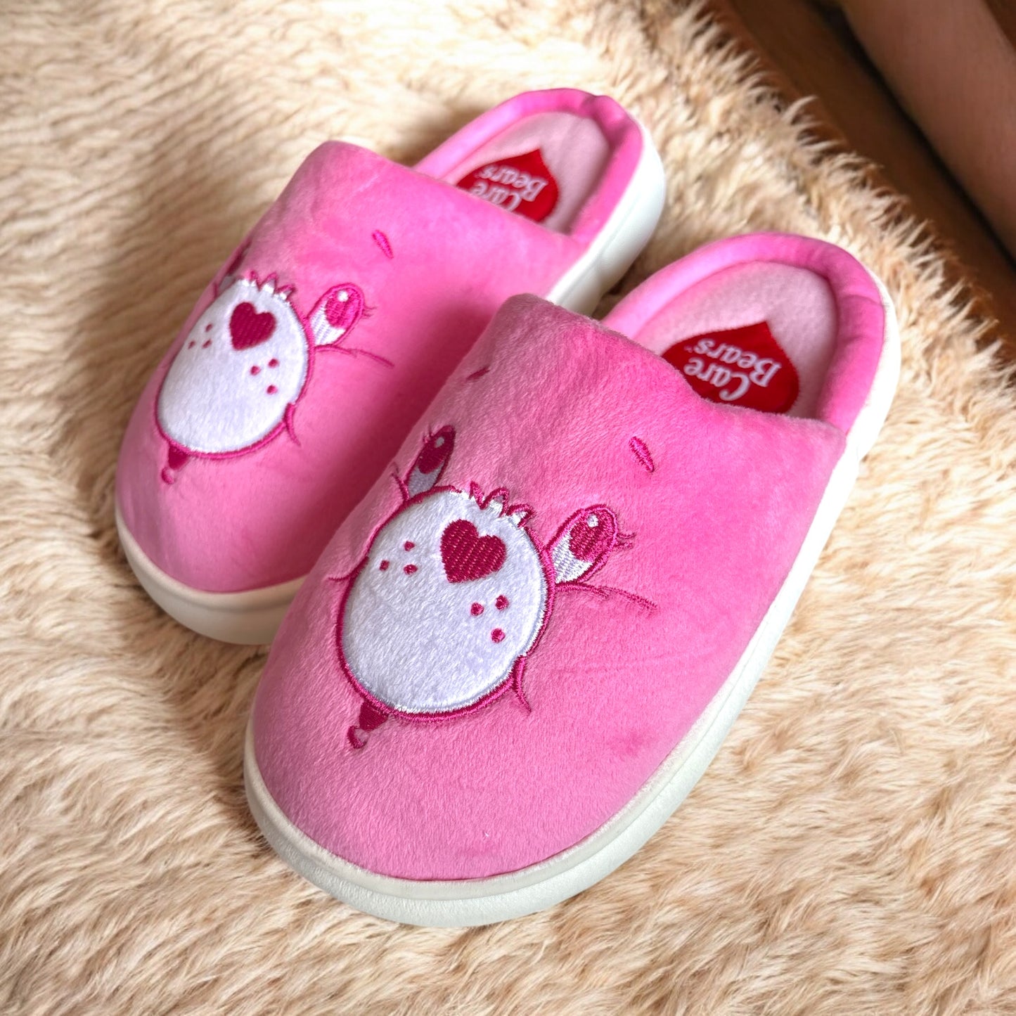 Pantuflas de ositos cariñositos rosa