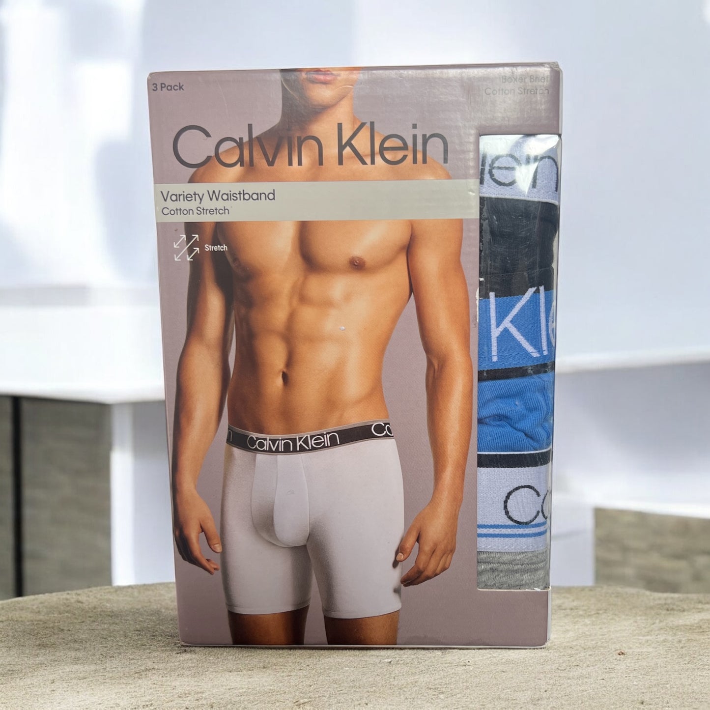 Boxers Calvin k 3pz azul ,negro y gris